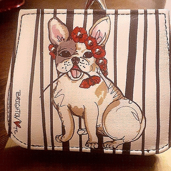 BRIGHTON  BULLDOG  KISS WALLET RETIRED LEATHER NWOT - Picture 1 of 12